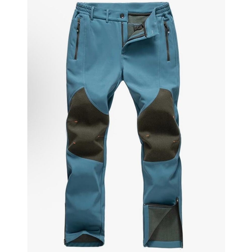 Gash Hao Mens Snow Ski Waterproof Softshell Snow Pants Hiking Fleece Lined 30/28